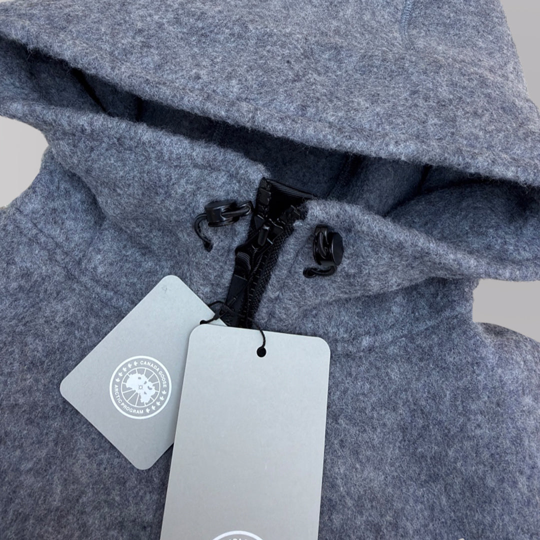 wool fleece zip-up hoodie