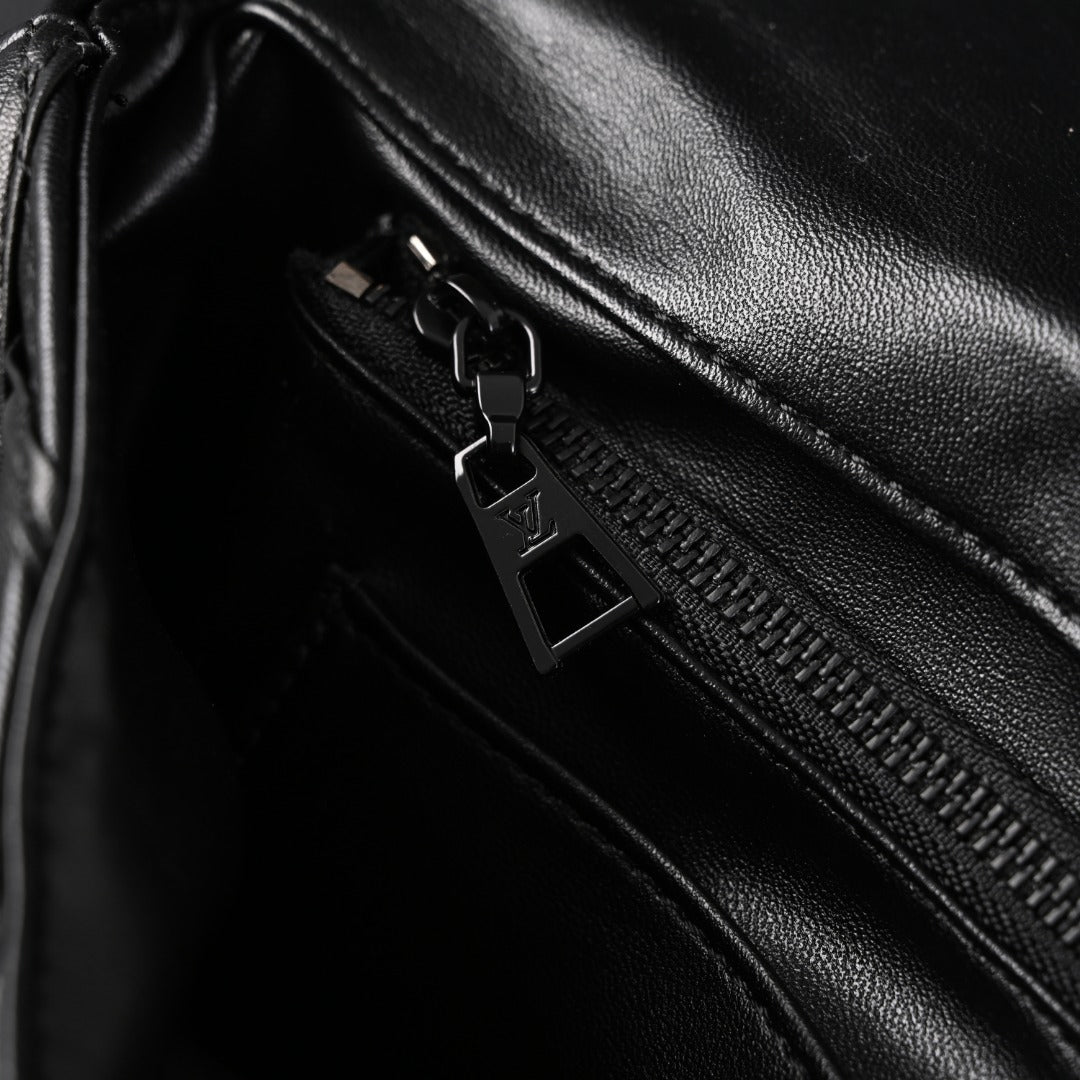 coussin bb bag – quilted black monogram leather
