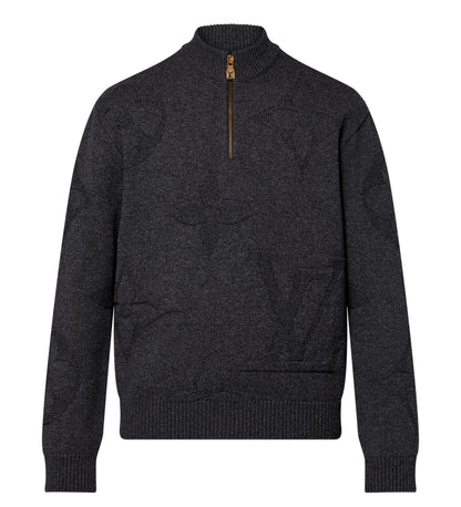 Louis Vuitton Monogram Wool Half-Zip Sweater