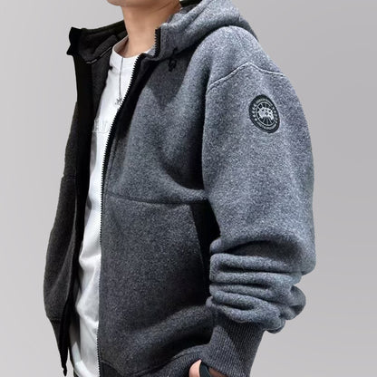 Wool Fleece Zip-Up Hoodie