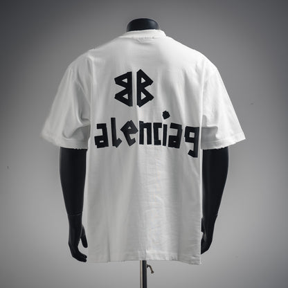 Balenciaga Gothic Logo Back Print T-Shirt