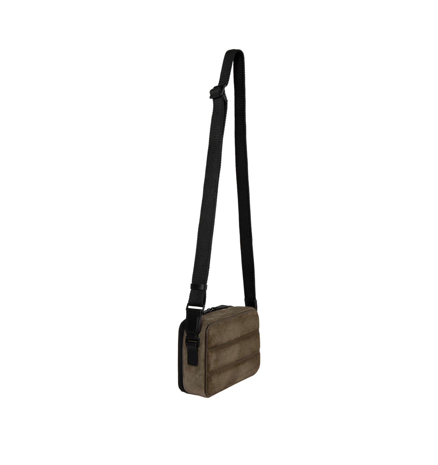 horizontal suede crossbody bag