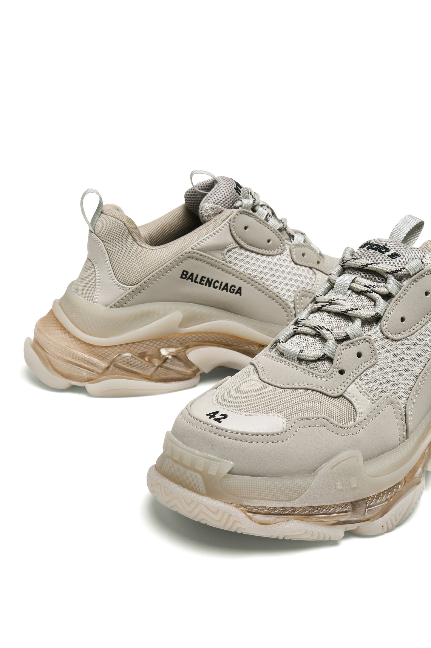 triple s clear sole sneakers