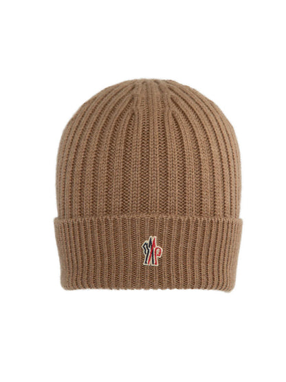 Wool Rib Knit Beanie Hat