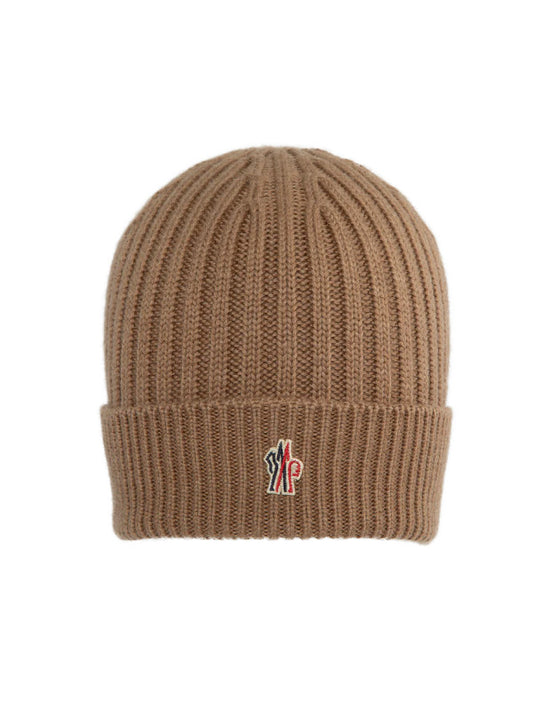 Wool Rib Knit Beanie Hat
