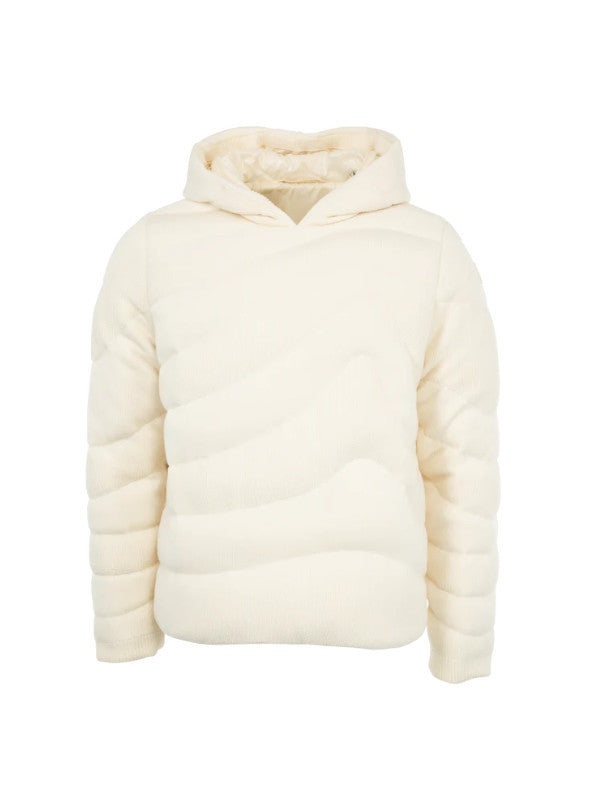 padded wool hoodie