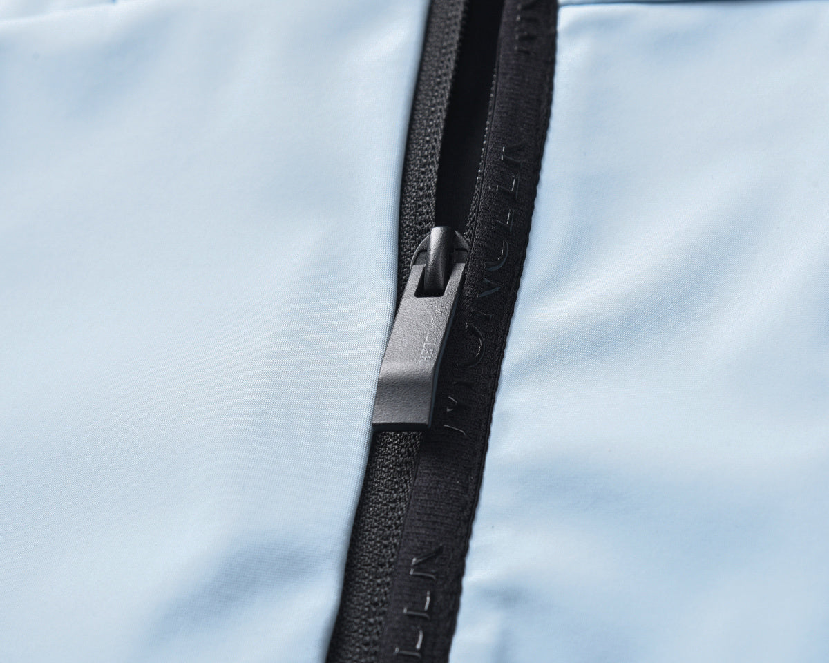 lightweight technical hooded jacket – ice blue