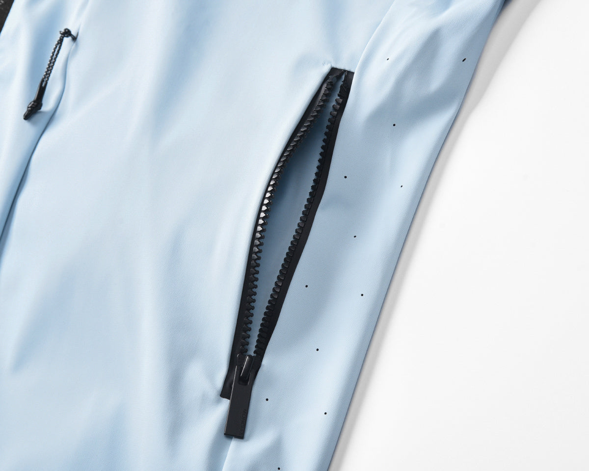 lightweight technical hooded jacket – ice blue