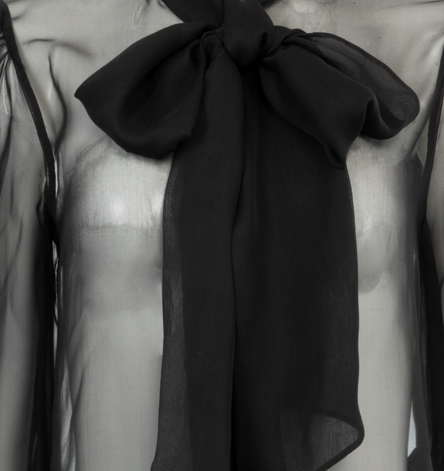 bow neck chiffon blouse