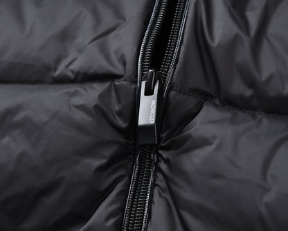 Knit-Sleeve Down Puffer Jacket