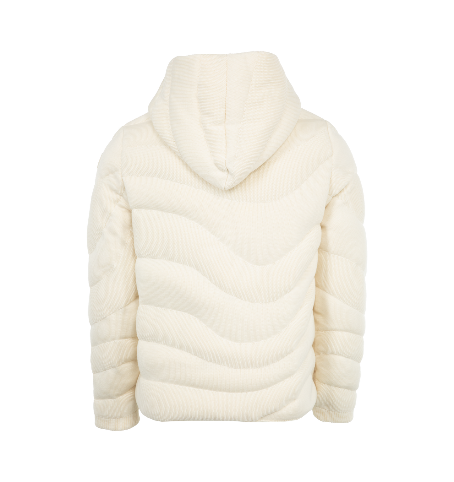 padded wool hoodie