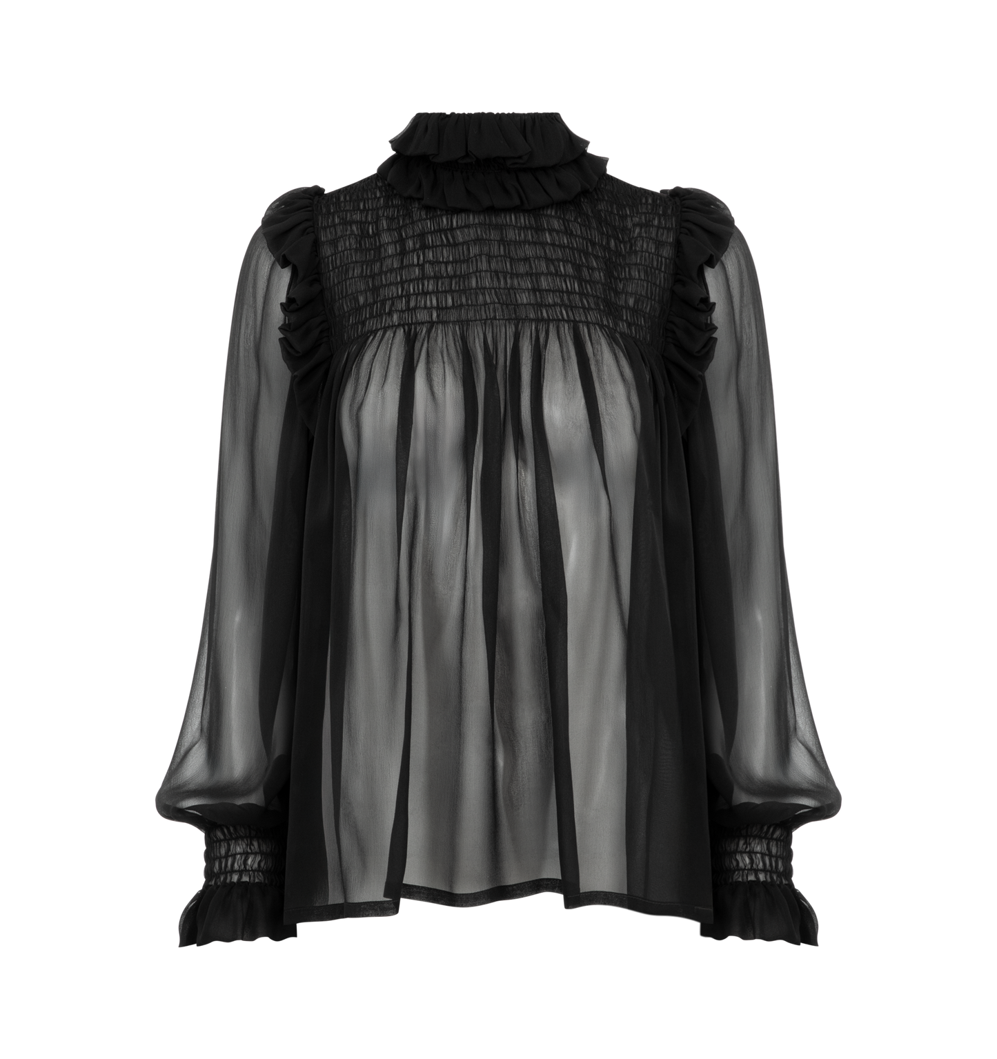 sheer silk blouse