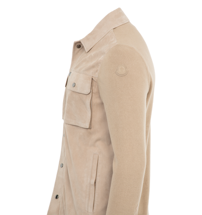 Knit Hybrid Jacket in Beige