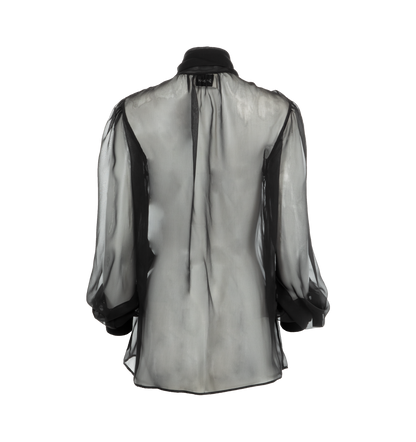 Bow Neck Chiffon Blouse