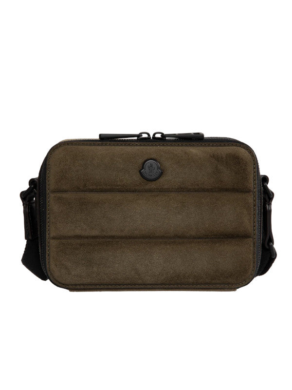 horizontal suede crossbody bag