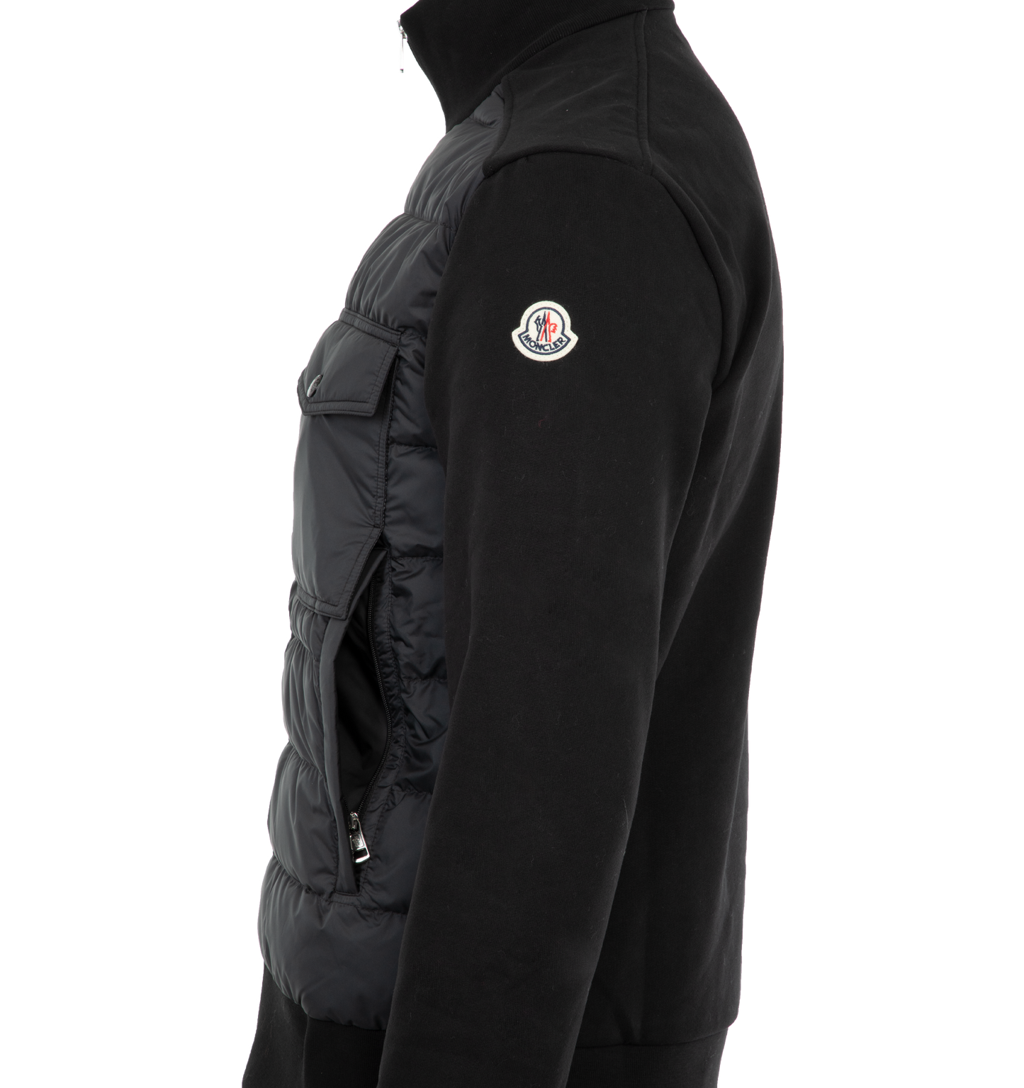zip-up chest pocket cardigan