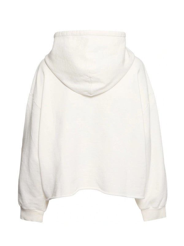 logo unbrushed sweatshirt hoodie