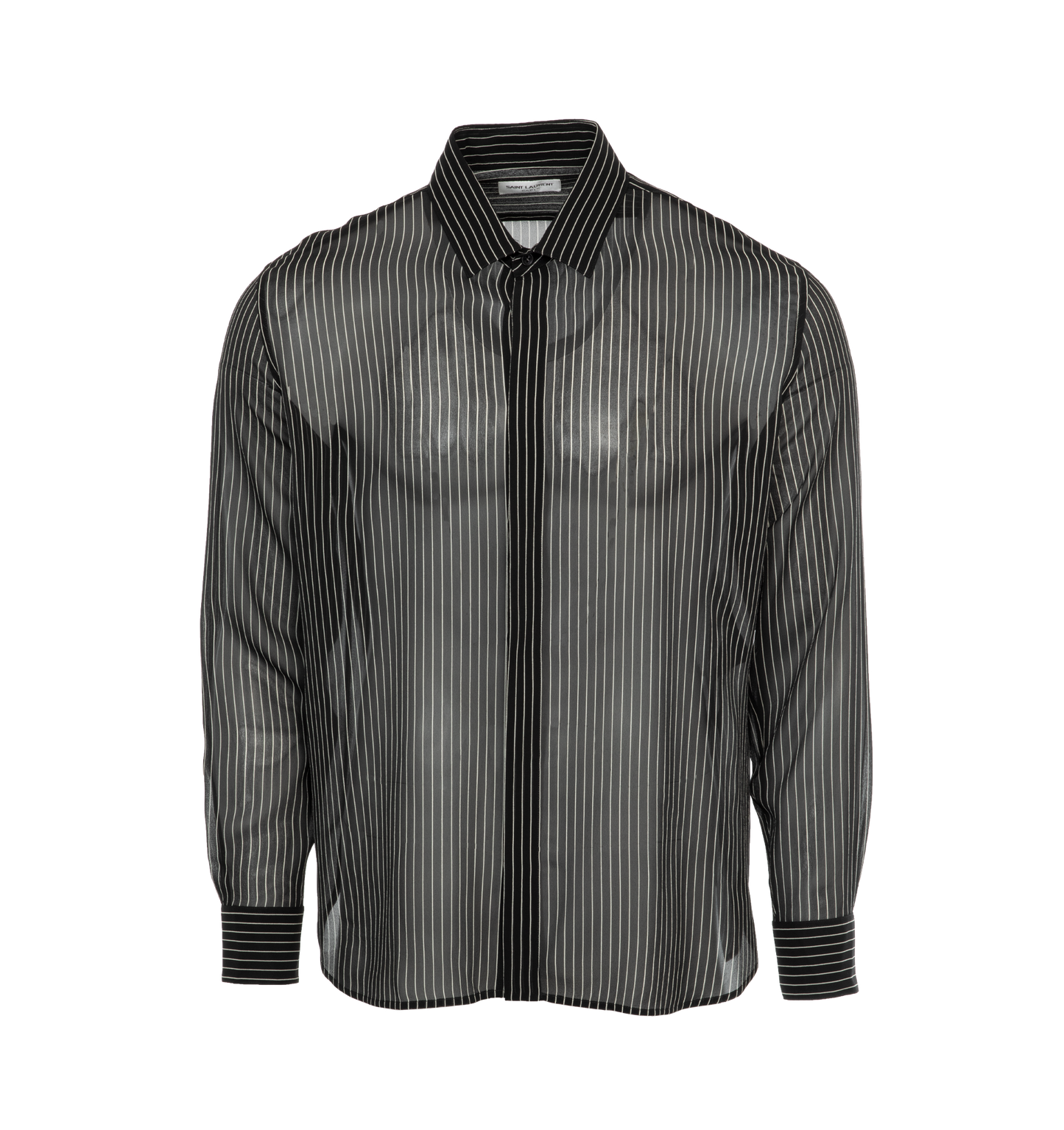 pinstripe silk shirt