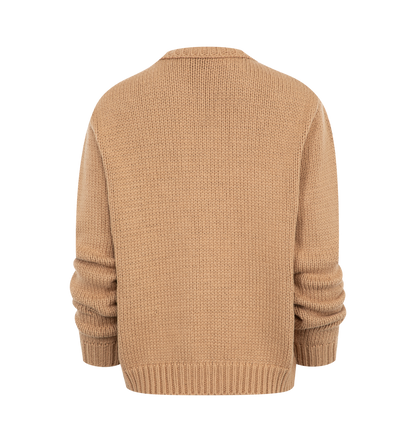 Embroidered Logo Cotton Sweater