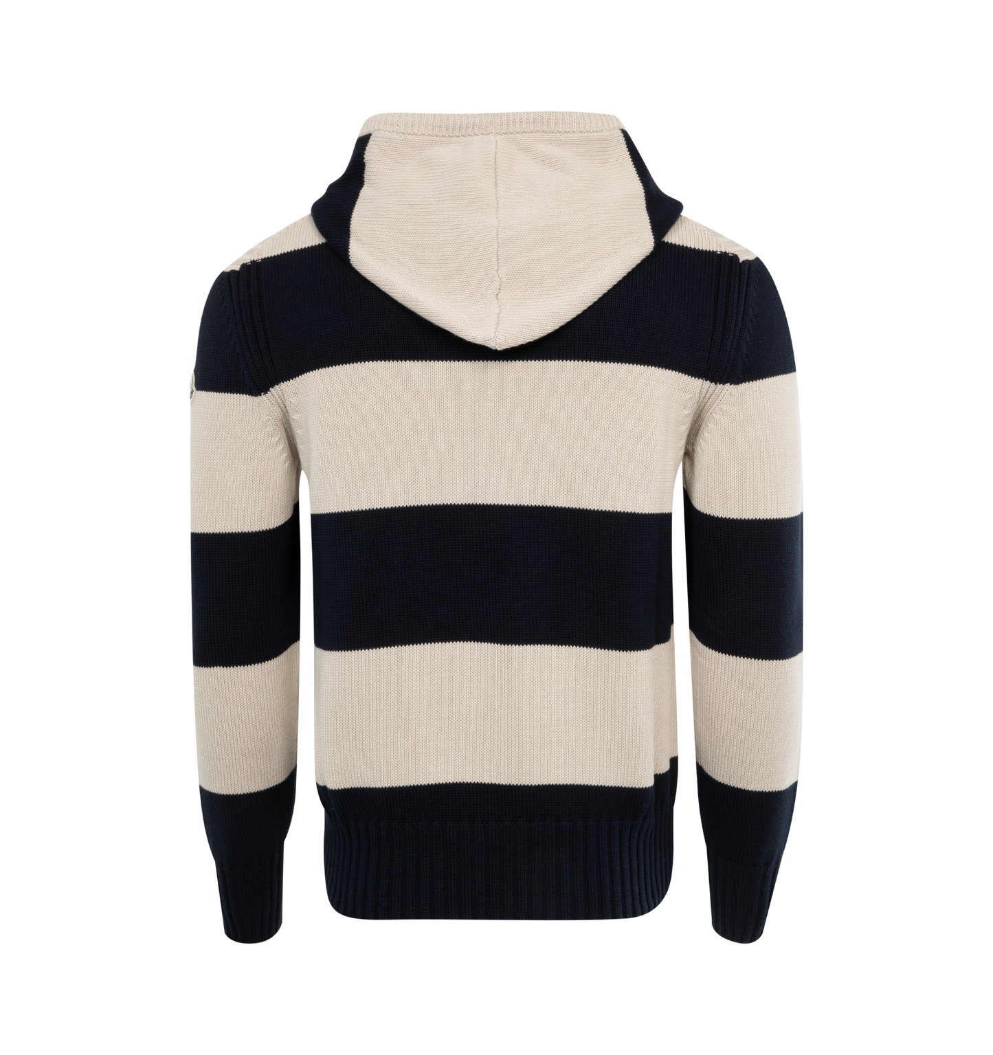 striped knit hoodie