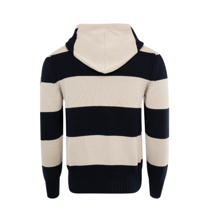 Striped Knit Hoodie