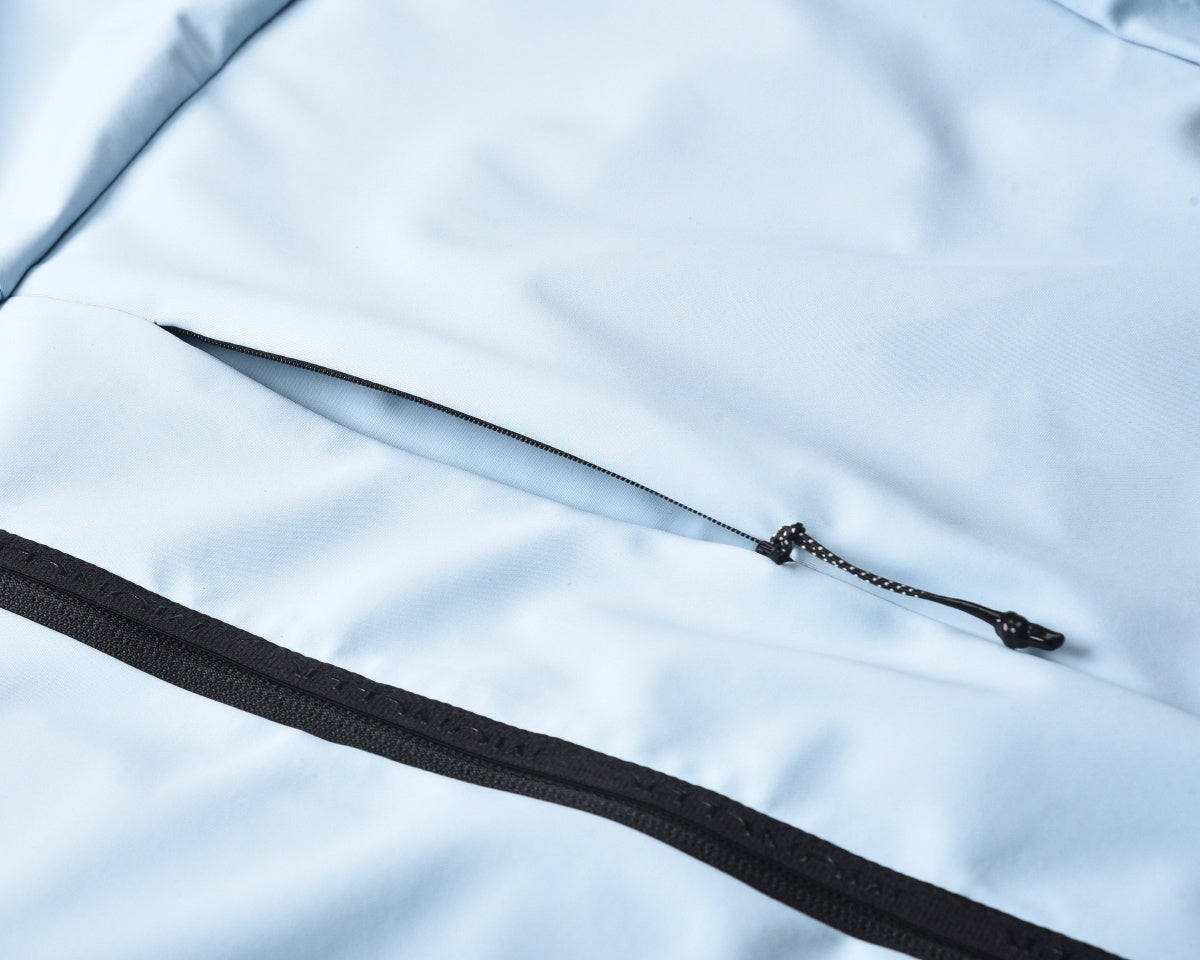 lightweight technical hooded jacket – ice blue