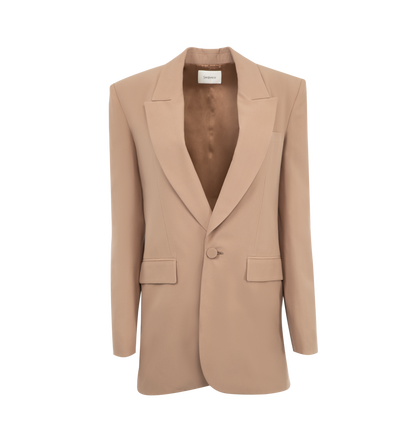 Single-Breasted Silk Blazer