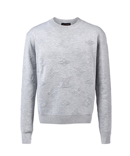 Luxury Monogram Jacquard Cashmere Sweater