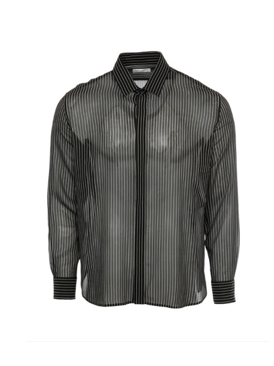Pinstripe Silk Shirt