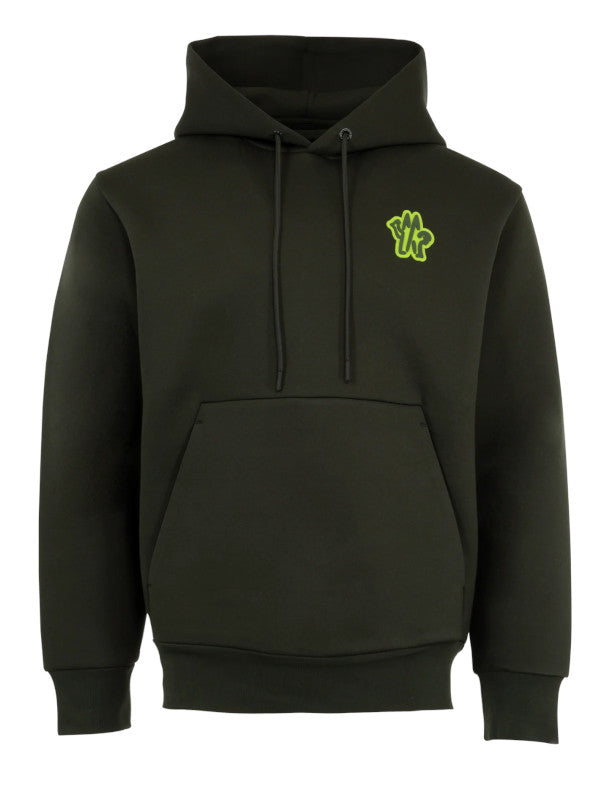 logo patch neoprene hoodie