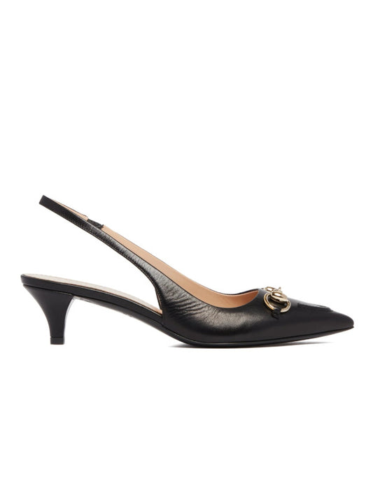 Black Pumps with Horsebit Detail