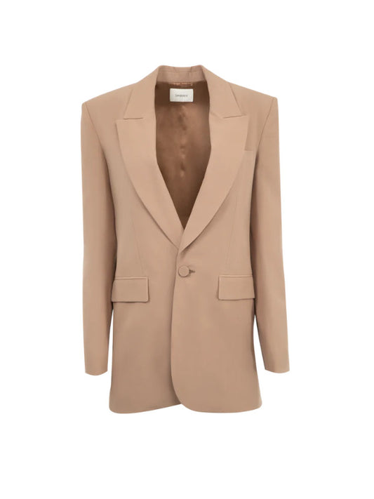 Single-Breasted Silk Blazer