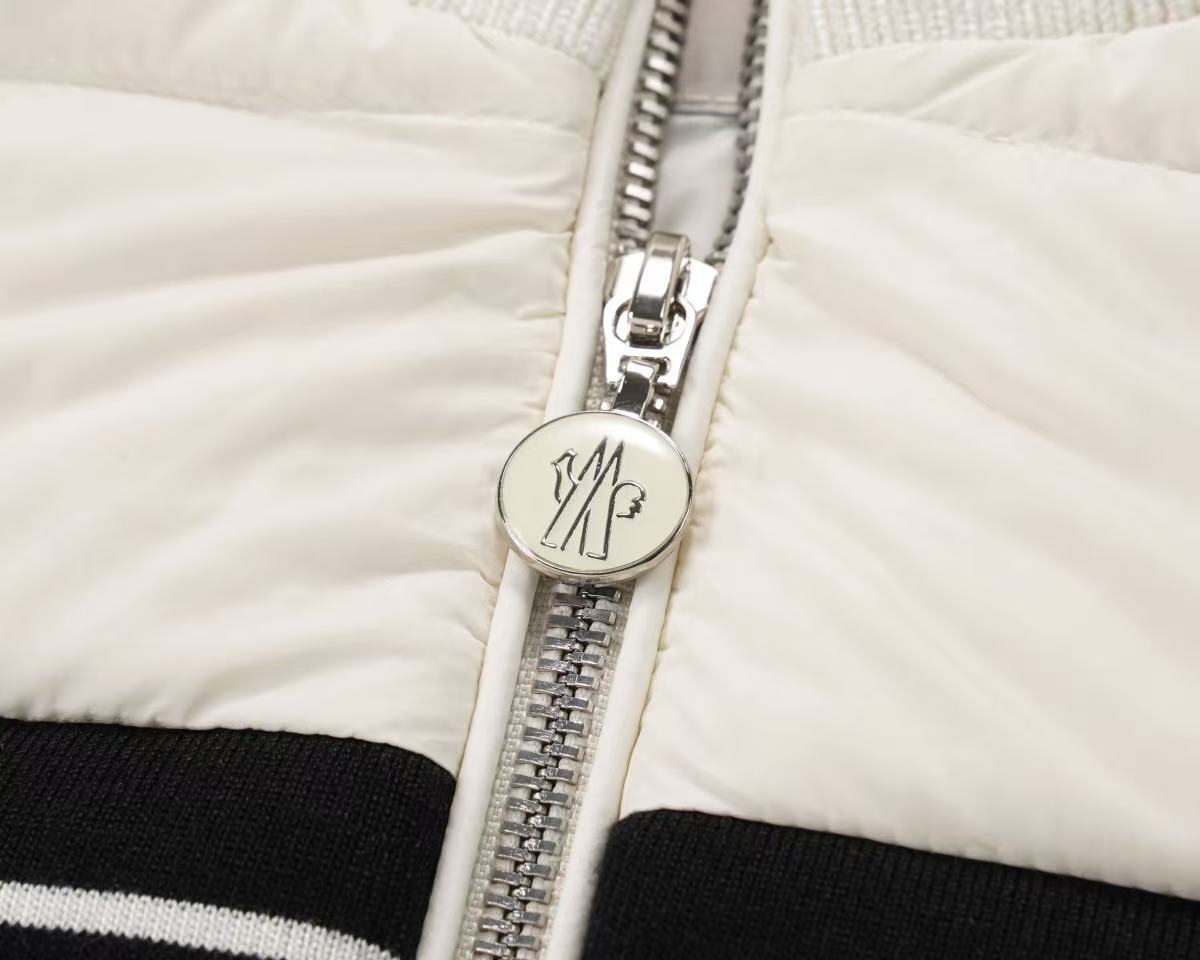 moncler padded knit-down zip jacket
