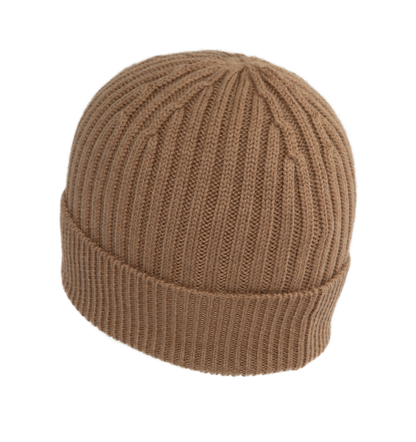 wool rib knit beanie hat