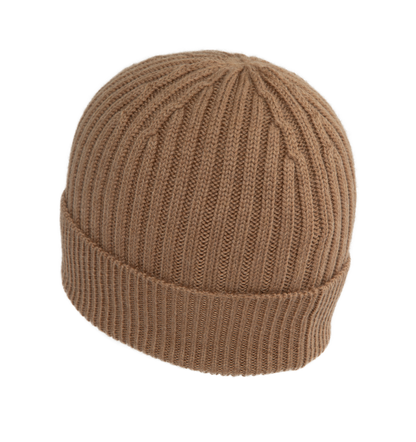 Wool Rib Knit Beanie Hat