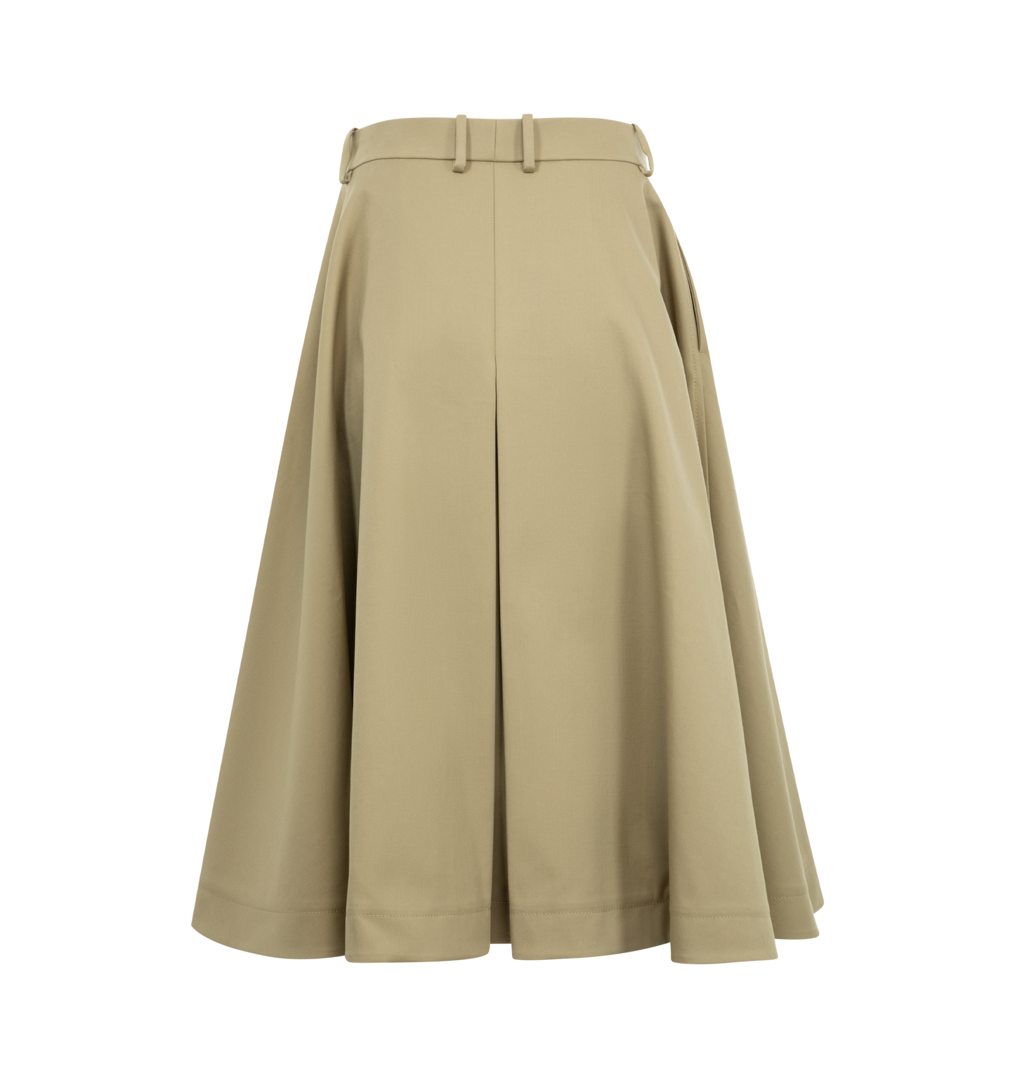 pleated midi skirt