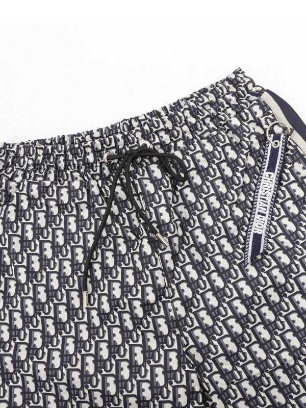 oblique print shorts