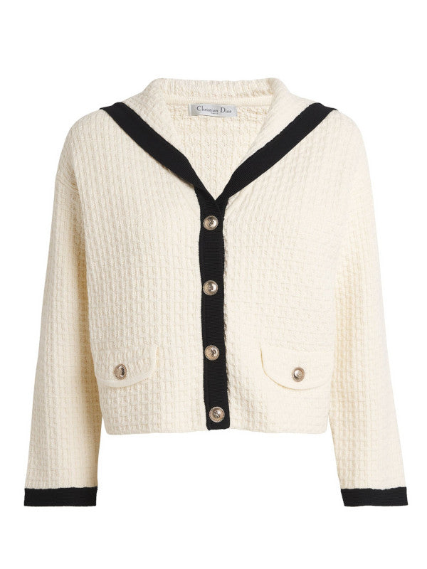 cream knit cardigan