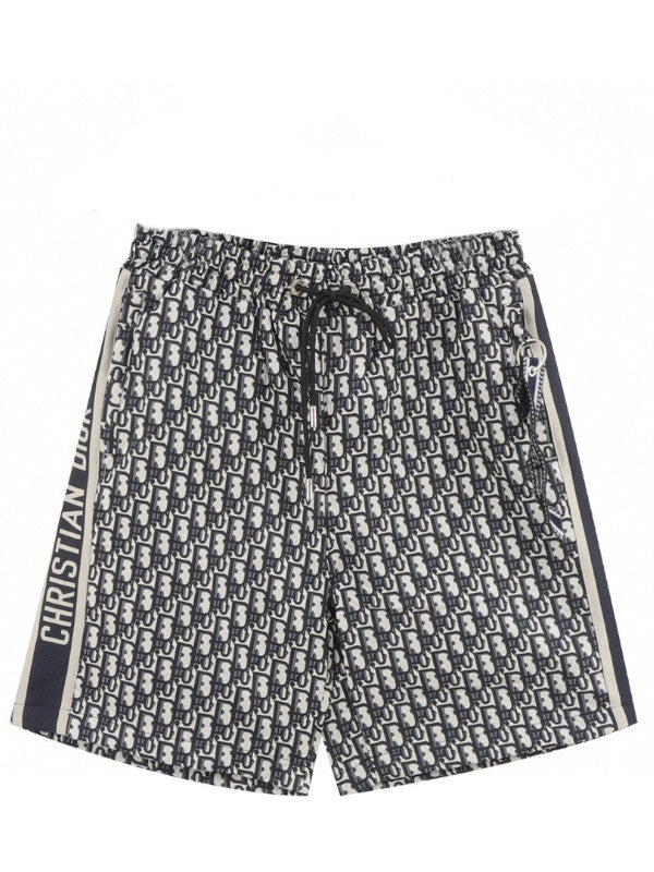 oblique print shorts