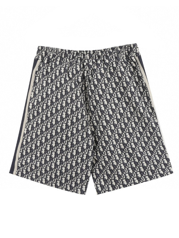 oblique print shorts