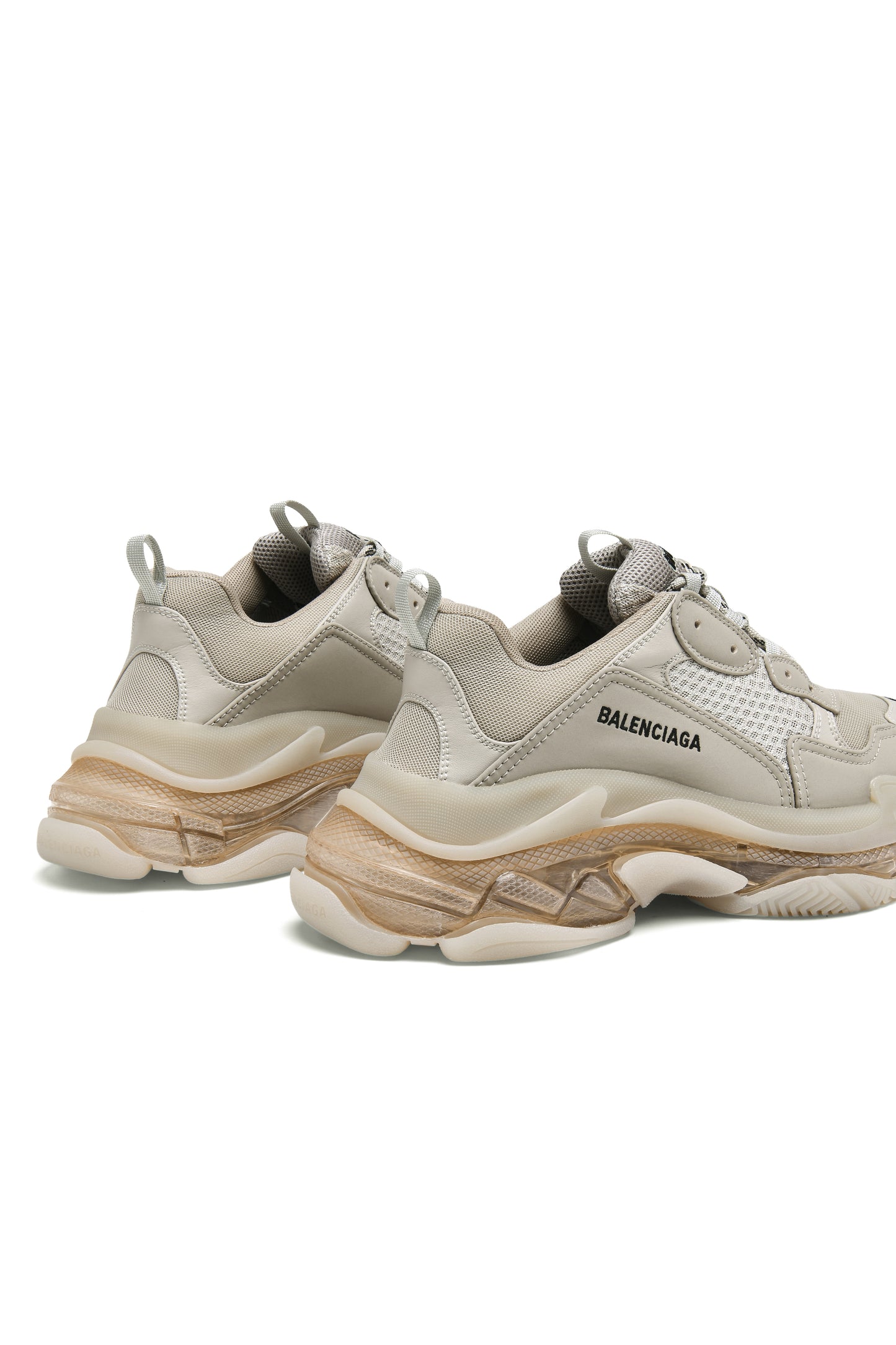 triple s clear sole sneakers