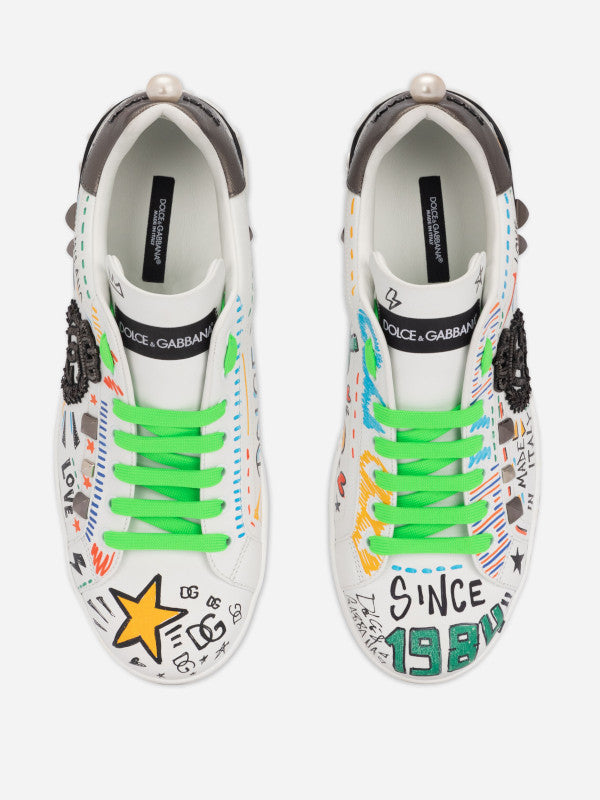 graffiti portofino sneakers