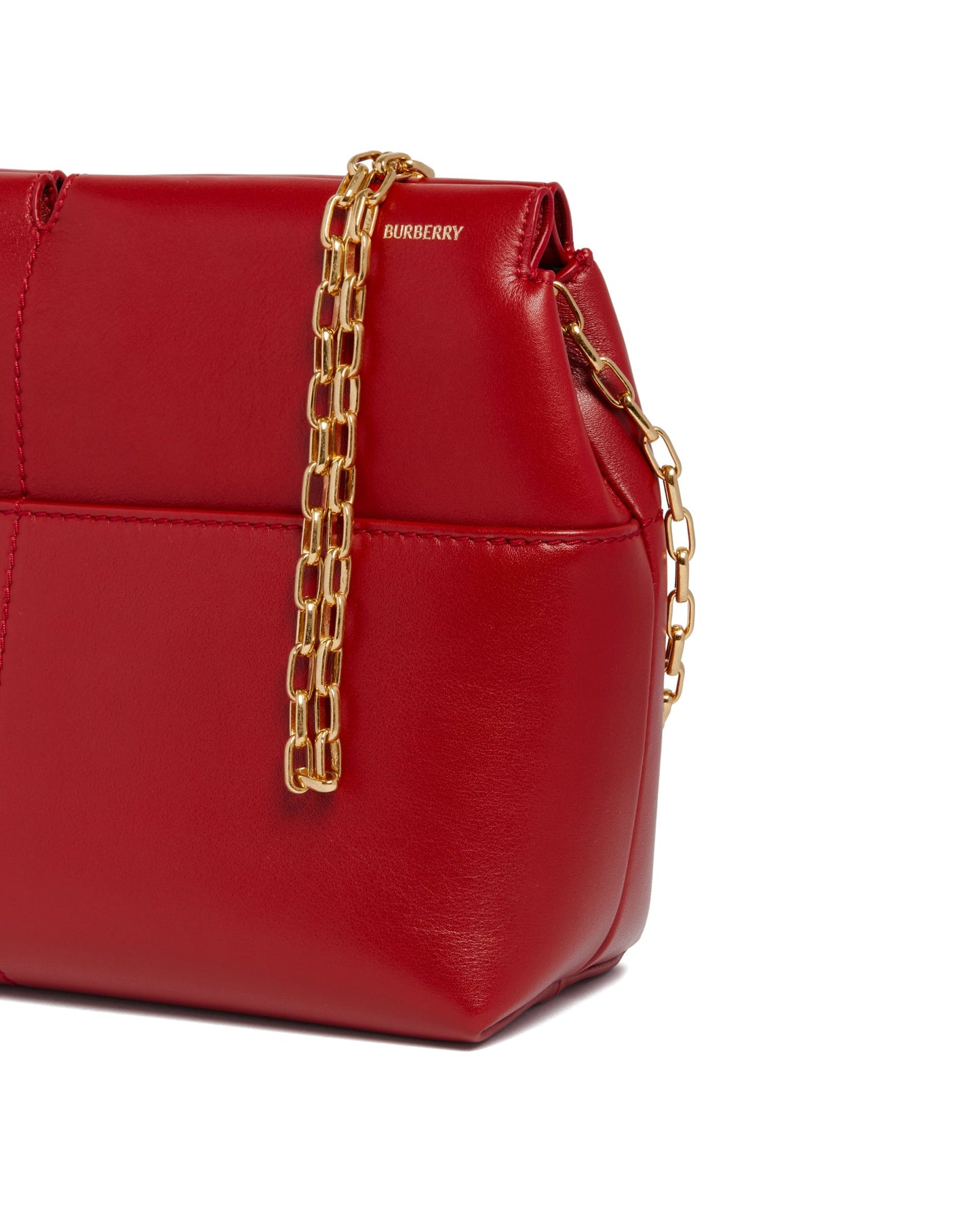 red snip leather clutch