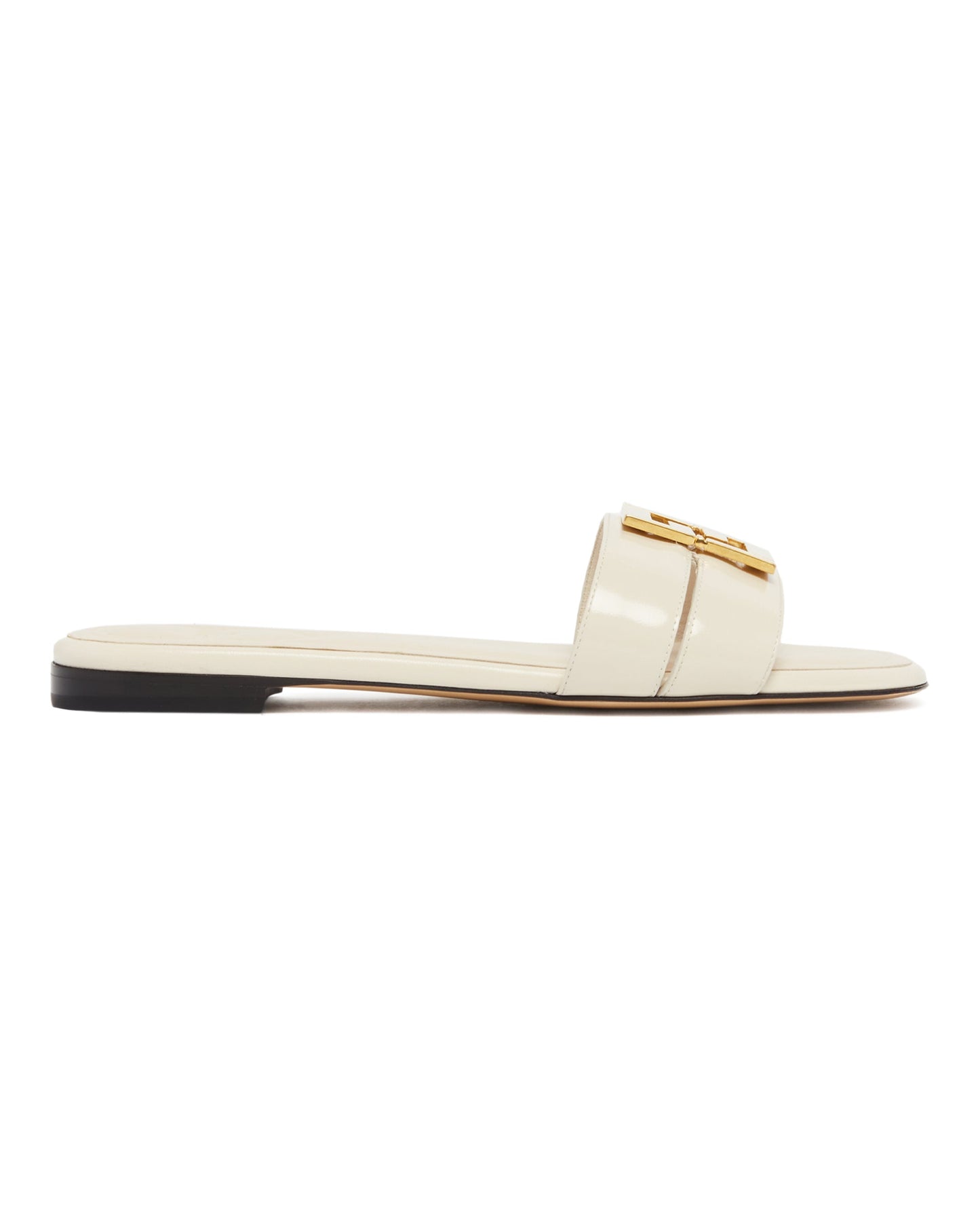 ffold white flat sandals