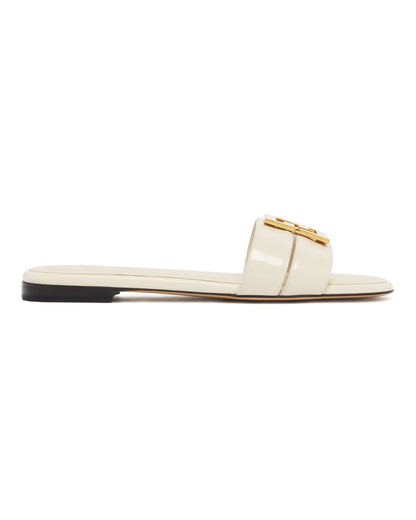 FFold White Flat Sandals