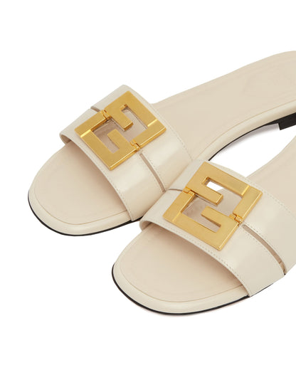FFold White Flat Sandals