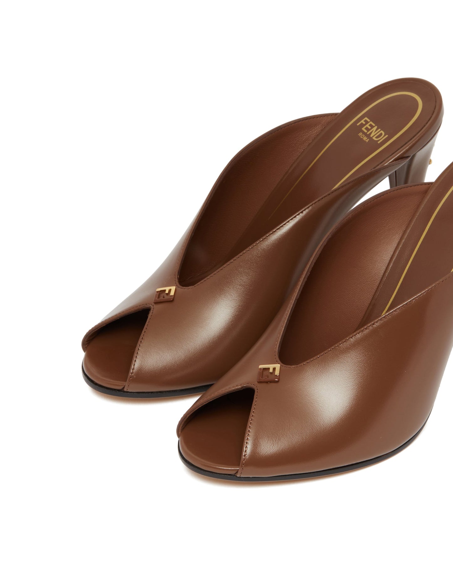 brown filo mules