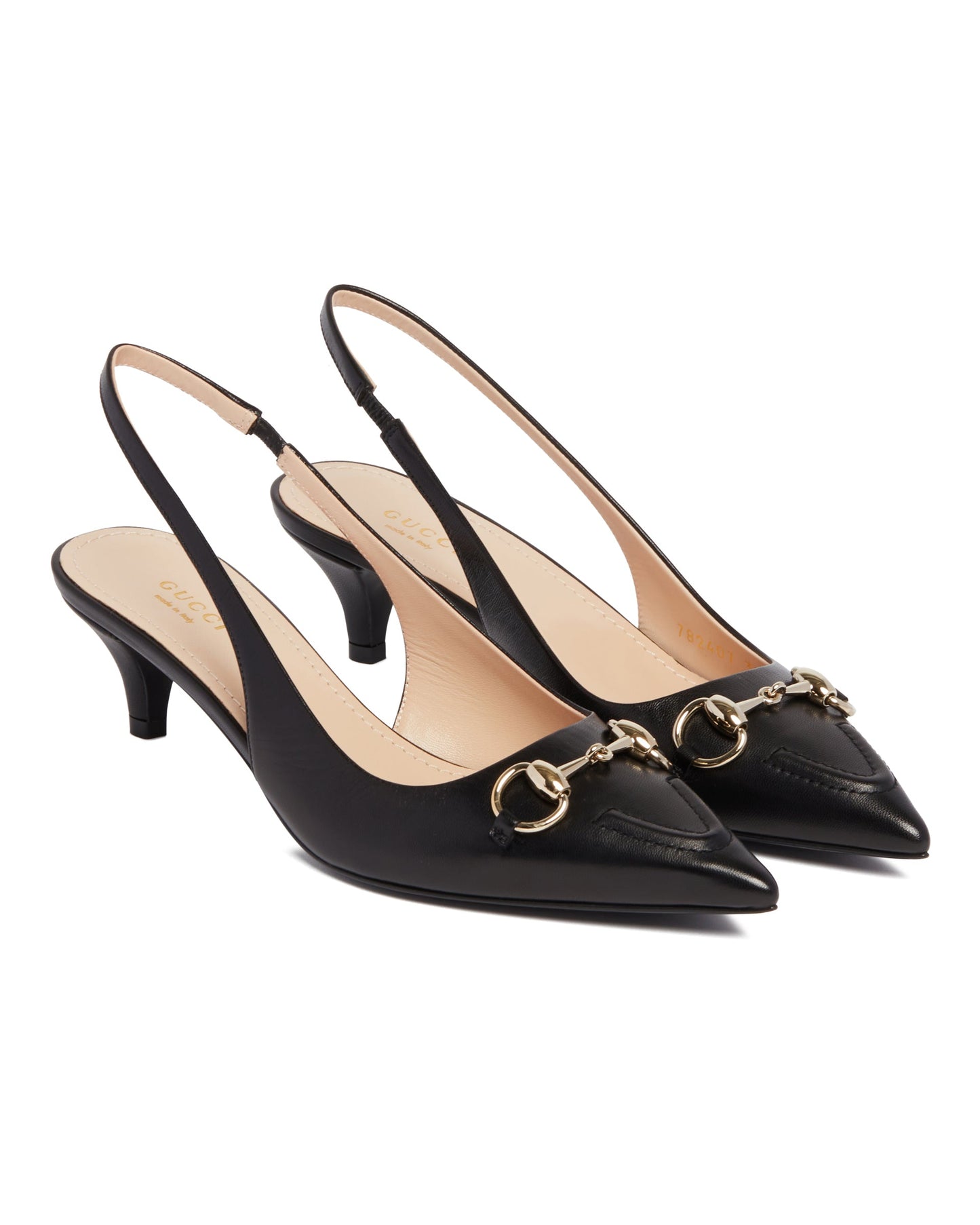 black pumps with horsebit detail