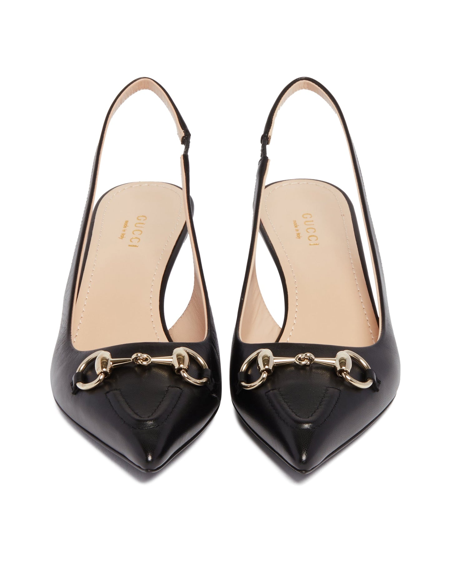 black pumps with horsebit detail
