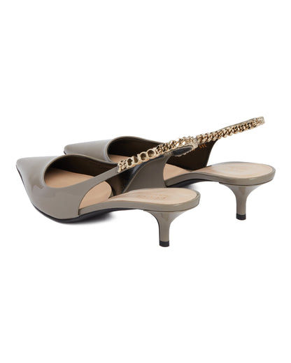 Gray Signoria Slingback Pumps